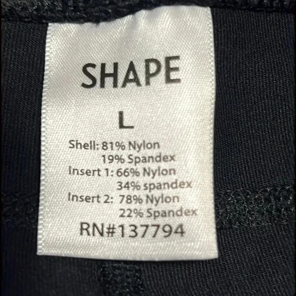 Shape women’s black camo print leggings L athletic wear running workout yoga - Picture 7 of 8